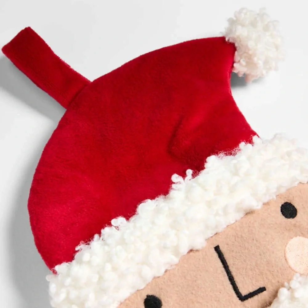 Crate & Barrel Sherpa Santa Kids Christmas Stocking